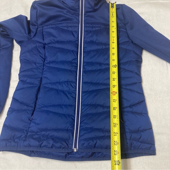 Everlast Jacket Blue Quilted Puffer Reflective Thumb Hole Zip Pockets Full Zip - Picture 10 of 16